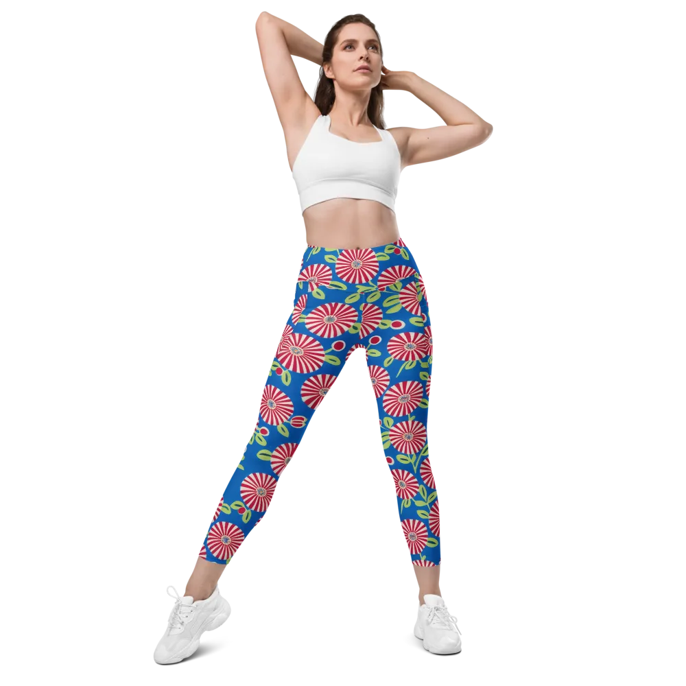 Radiant Garden Parade on Leggings with Pockets — Front