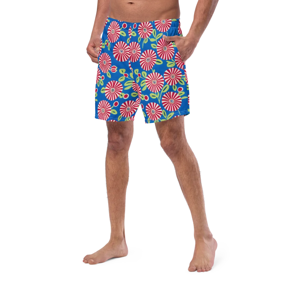 Radiant Garden Parade on Swim Trunks — Left Front
