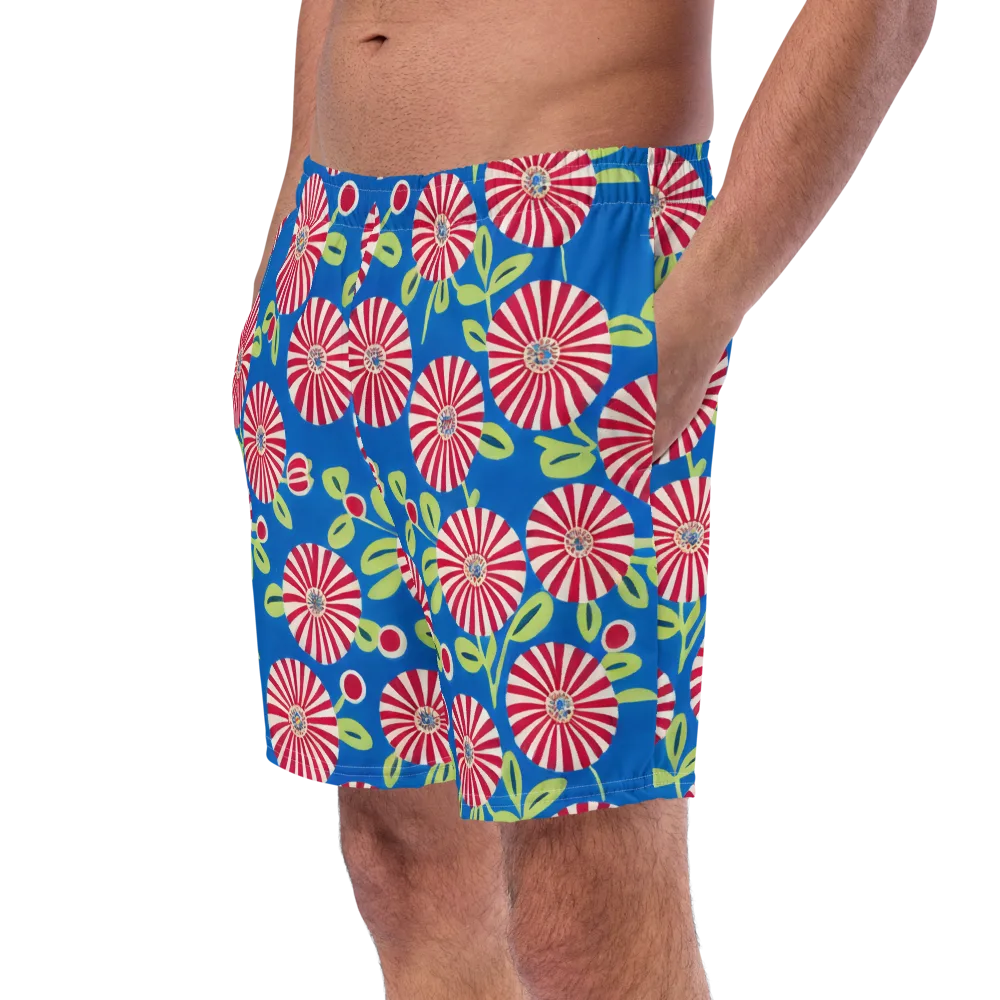 Radiant Garden Parade on Swim Trunks — Left Front