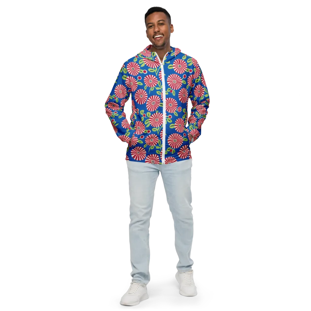 Radiant Garden Parade on Men's Windbreaker — Front