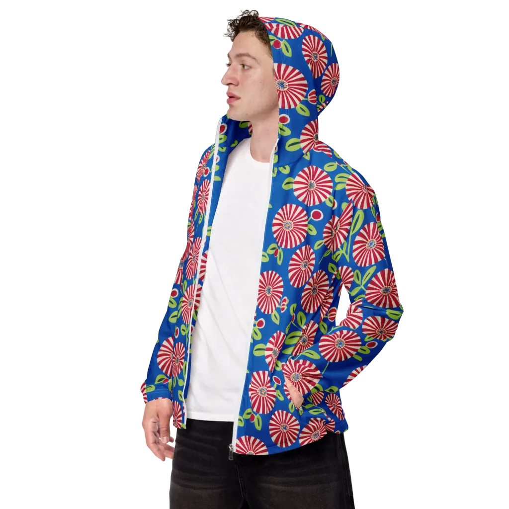 Radiant Garden Parade on Men's Windbreaker — Left Front