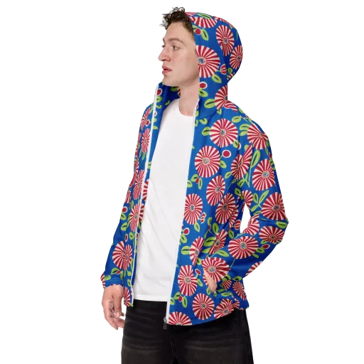 Radiant Garden Parade on a Men's Windbreaker