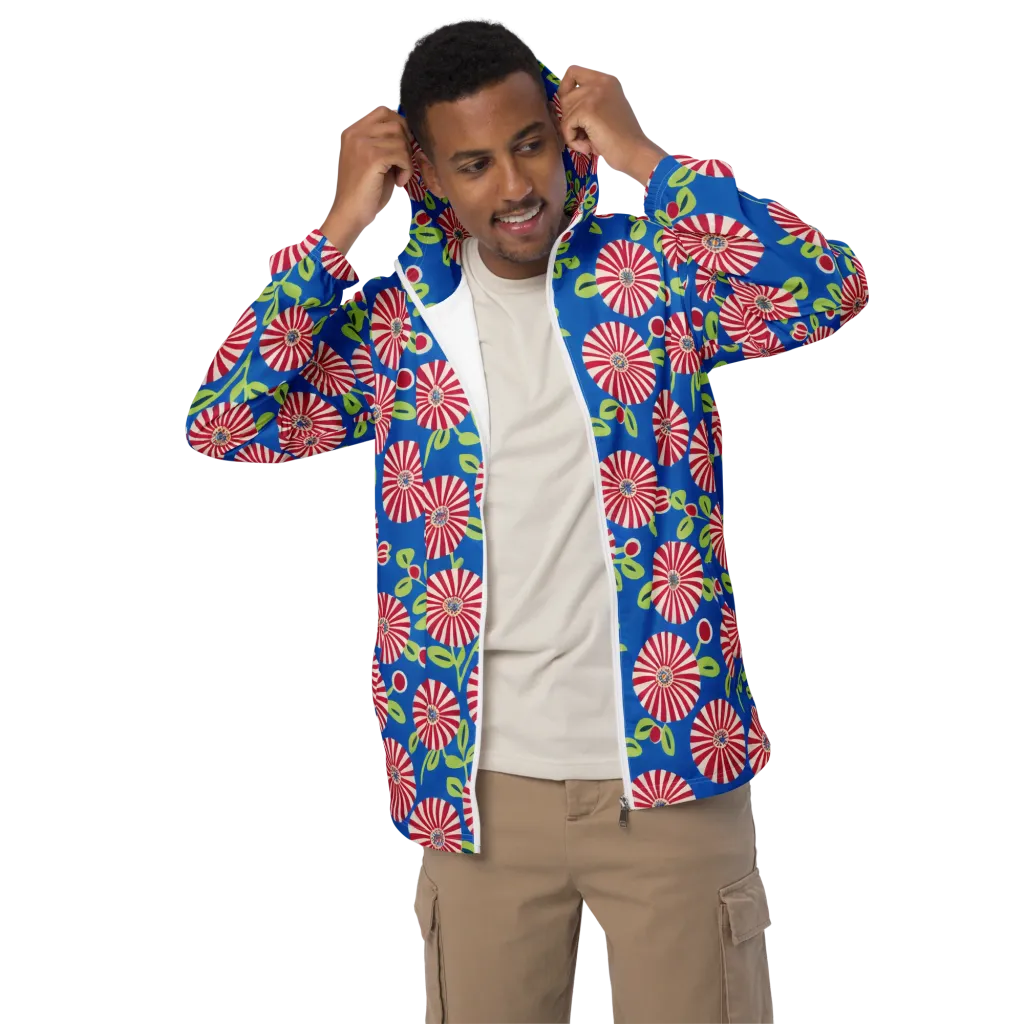Radiant Garden Parade on Men's Windbreaker — Front