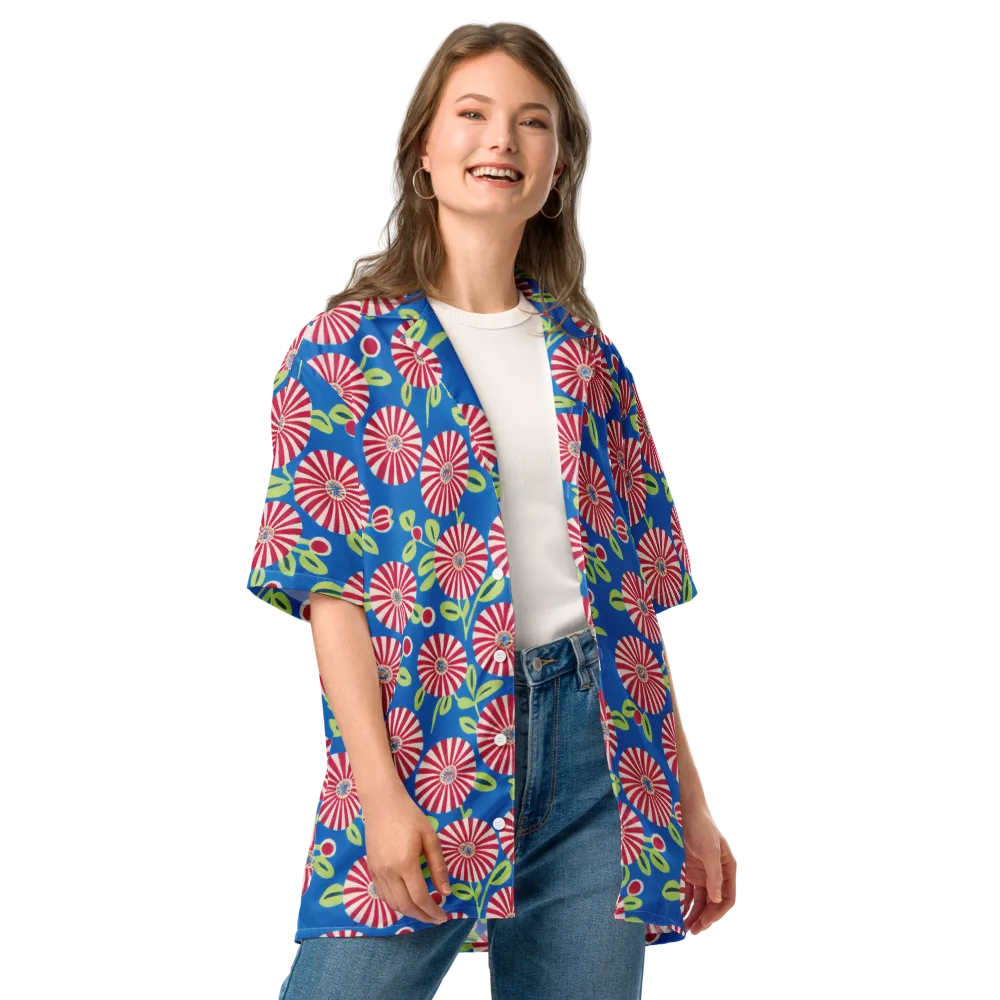 Radiant Garden Parade on Button Shirt — Front