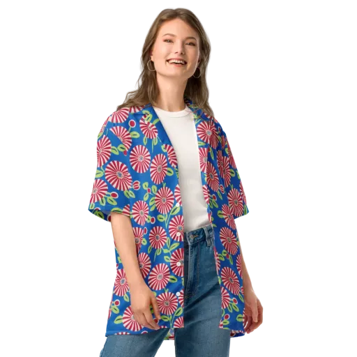 Radiant Garden Parade on a Button Shirt
