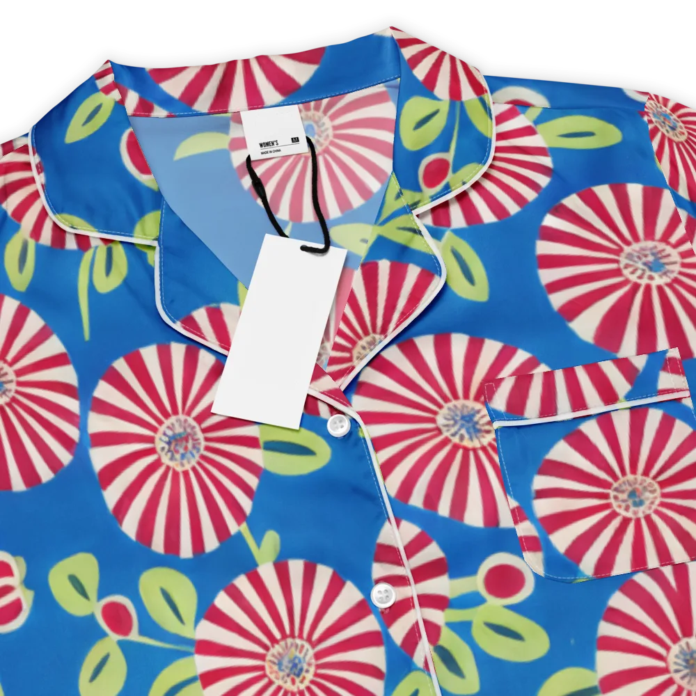 Radiant Garden Parade on Women's Short Sleeve Pajama Top — Product details