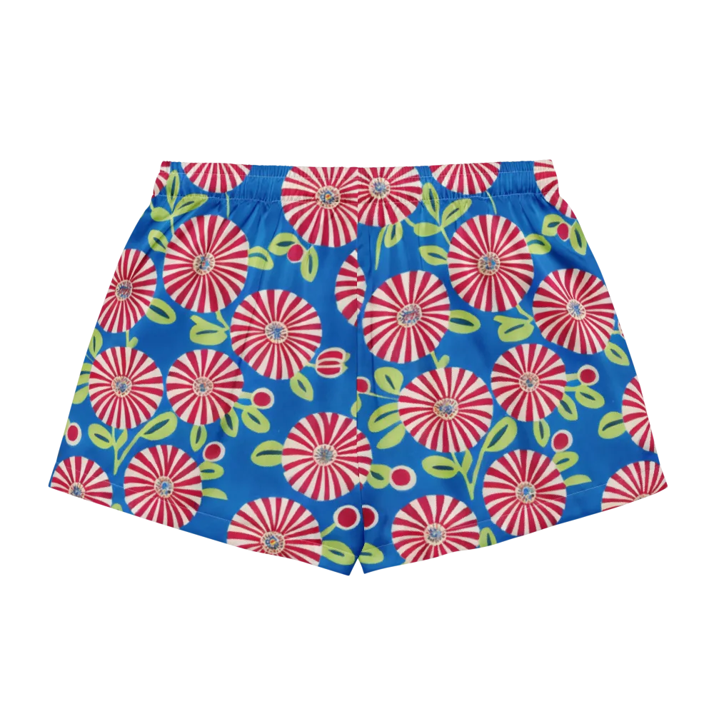 Radiant Garden Parade on Women's Pajama Shorts — Back