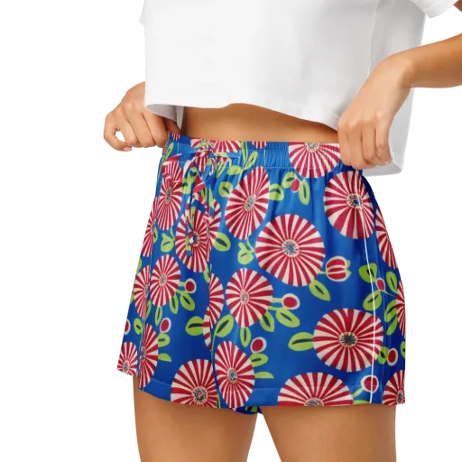 Radiant Garden Parade on a Women's Pajama Shorts
