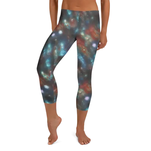Astral Jellyfish on a Capri Leggings