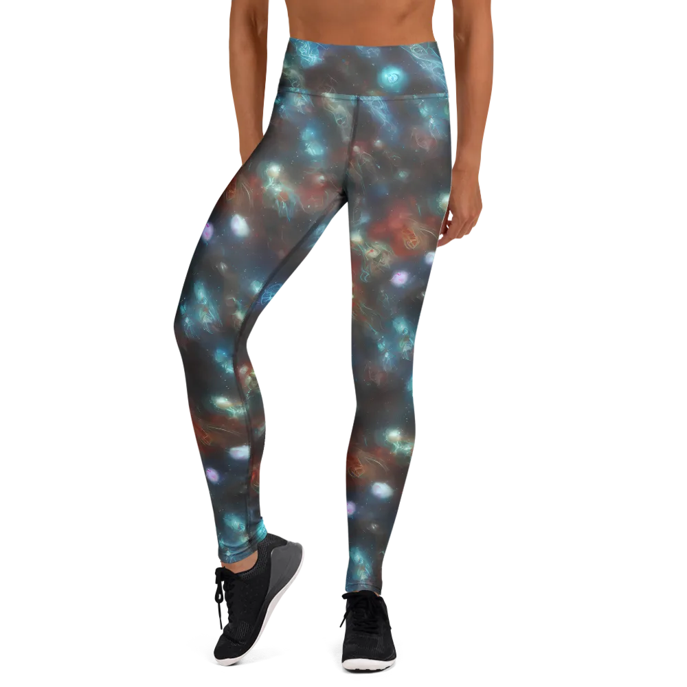 Astral Jellyfish on Yoga Leggings — Front