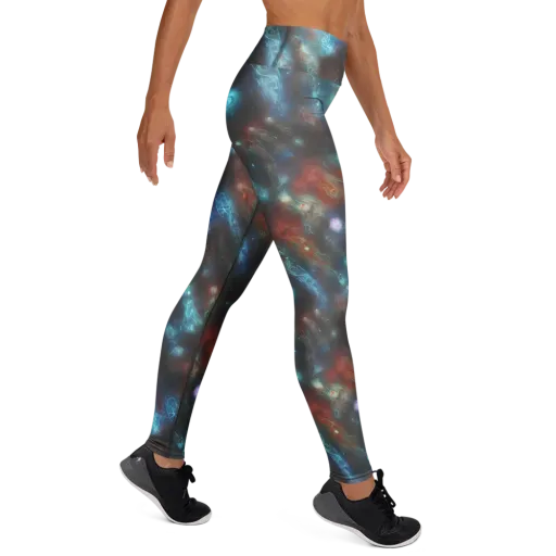 Astral Jellyfish on a Yoga Leggings