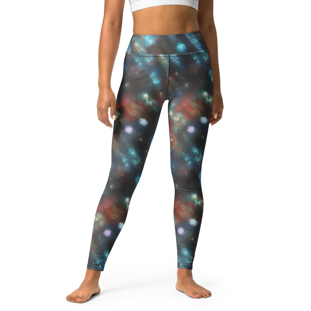 Astral Jellyfish on Yoga Leggings — Front