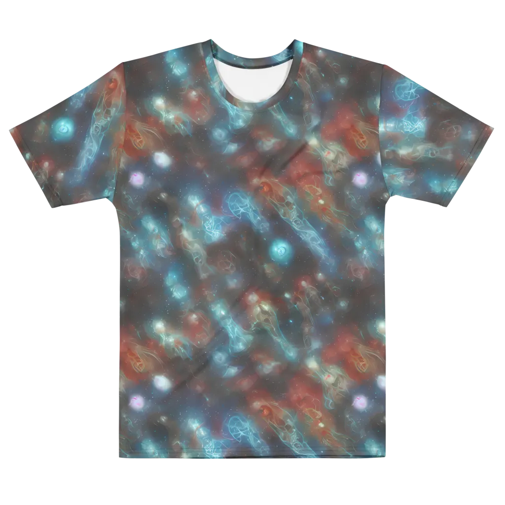 Astral Jellyfish on Men's Cotton Crew Neck T-Shirt — Front