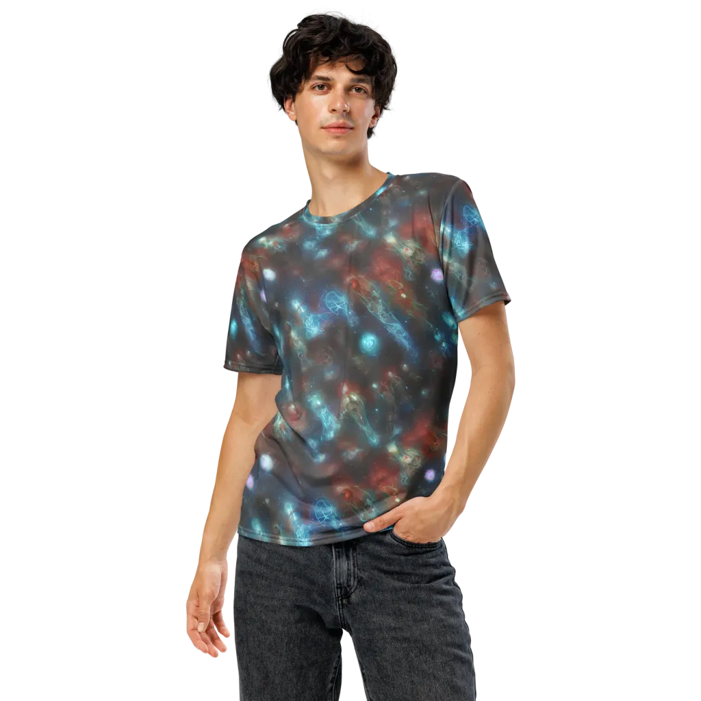 Astral Jellyfish on Men's Crew Neck T-Shirt — Front