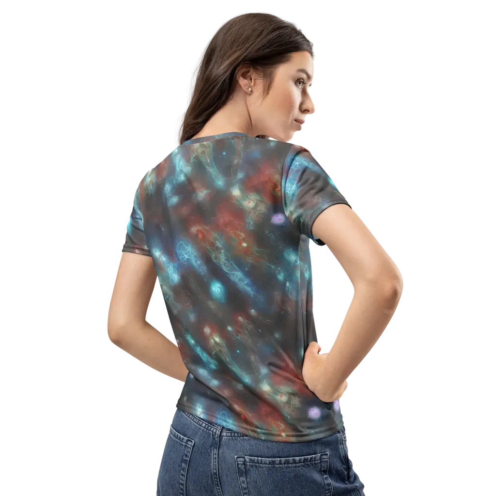 Astral Jellyfish on Women's Crew Neck T-Shirt — Back