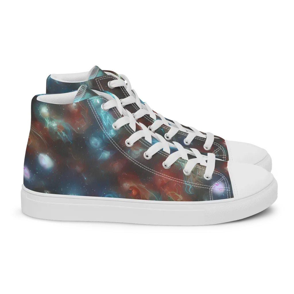 Astral Jellyfish on Women's High Top Canvas Shoes — Right