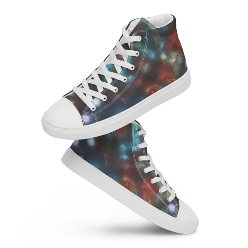 Astral Jellyfish on a Women's High Top Canvas Shoes