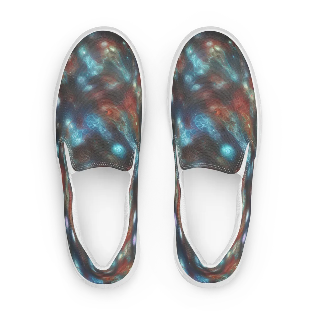 Astral Jellyfish on Men's Slip-On Canvas Shoes — Front