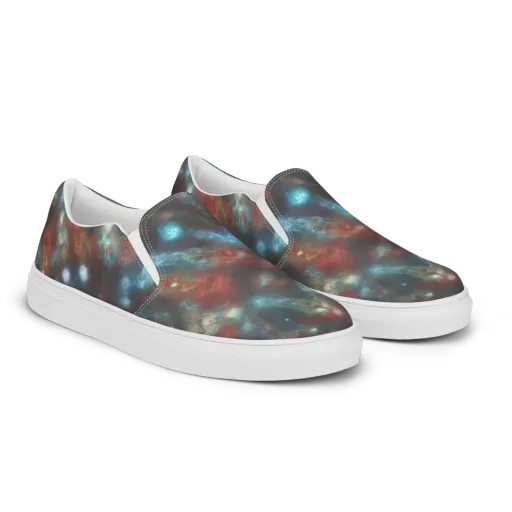 Astral Jellyfish on a Men's Slip-On Canvas Shoes