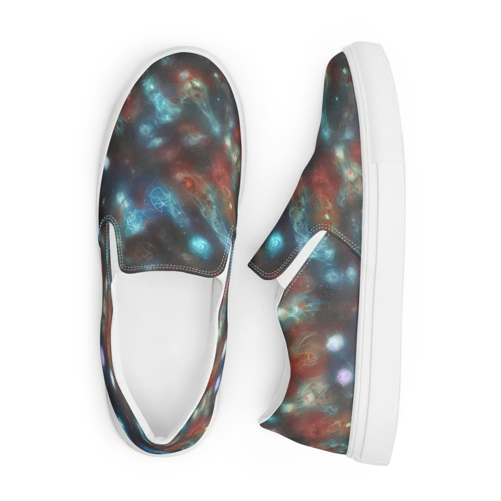 Astral Jellyfish on Men's Slip-On Canvas Shoes — Front