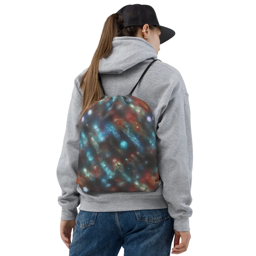 Astral Jellyfish on Drawstring Bag — Front