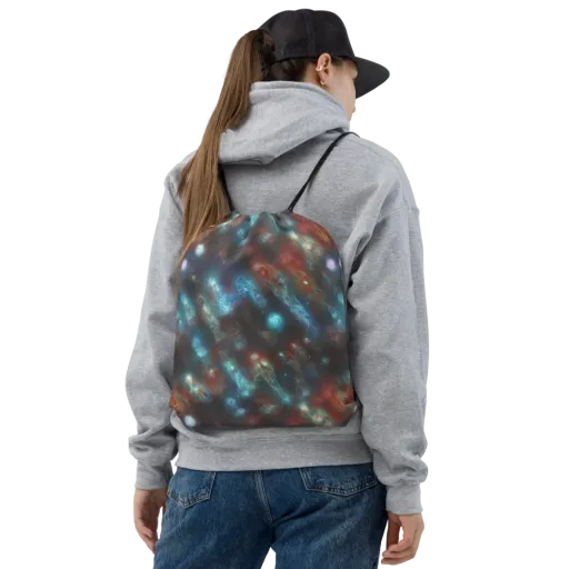 Astral Jellyfish Drawstring Bag on model