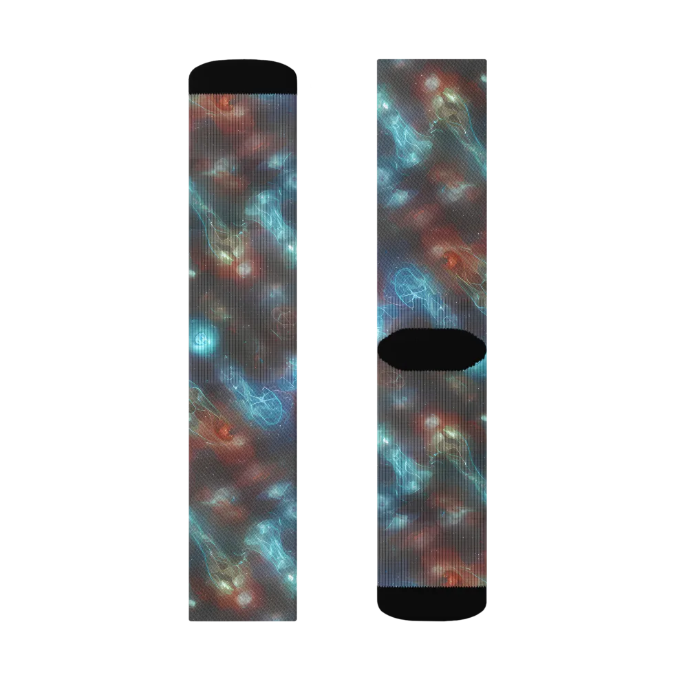 Astral Jellyfish on Socks — Right Sock