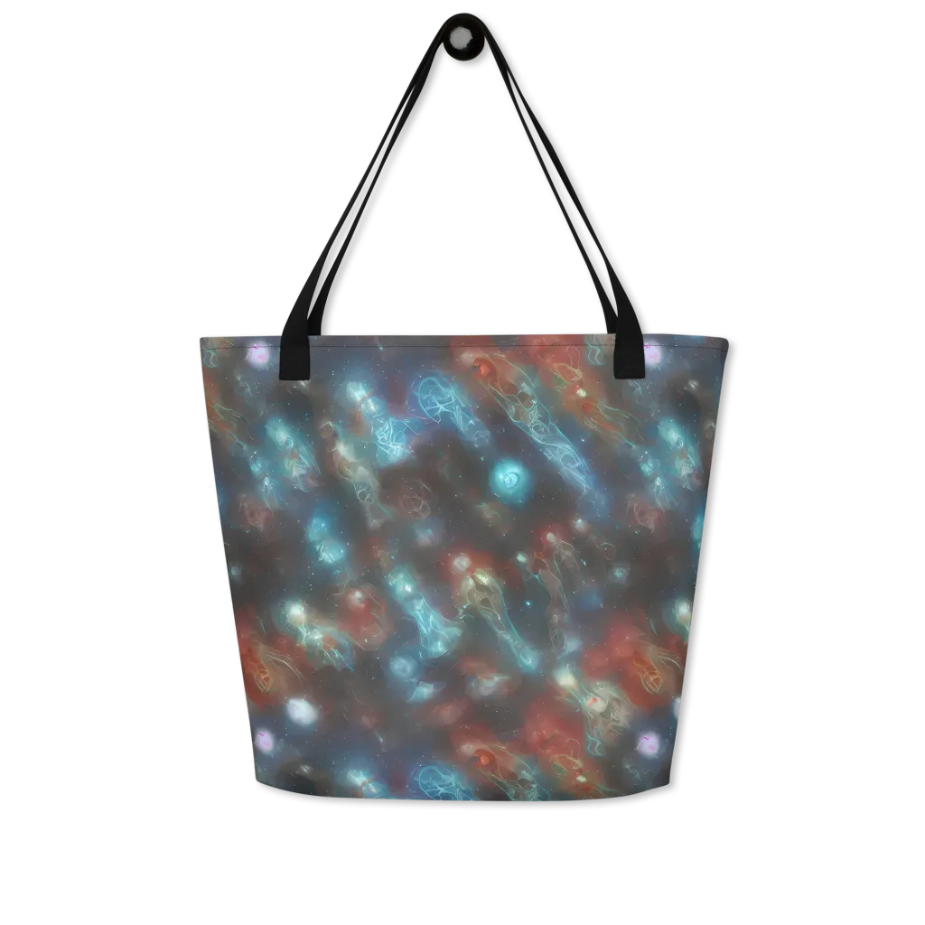 Astral Jellyfish on Large Tote Bag W/ Pocket — Front