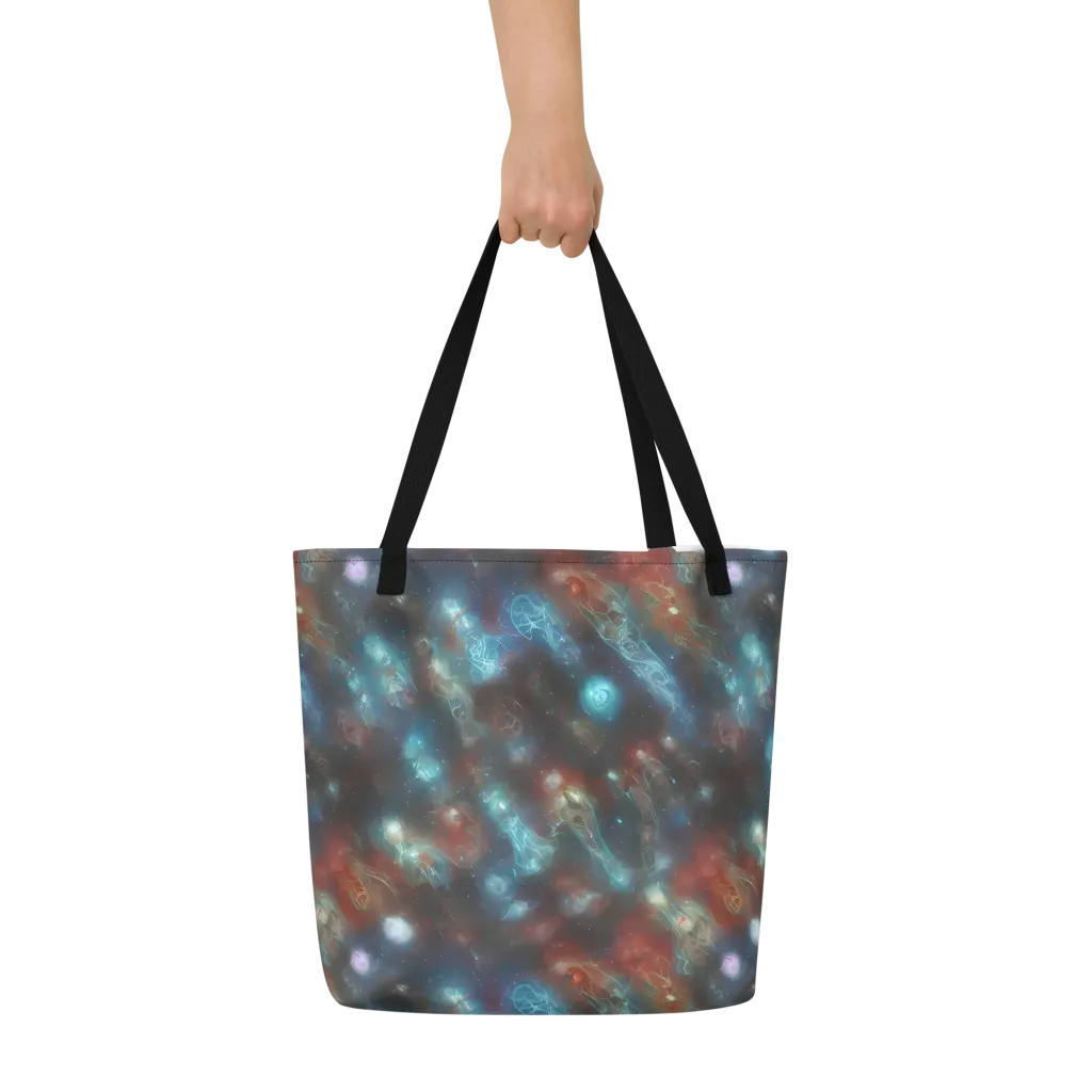 Astral Jellyfish on Large Tote Bag W/ Pocket — Front
