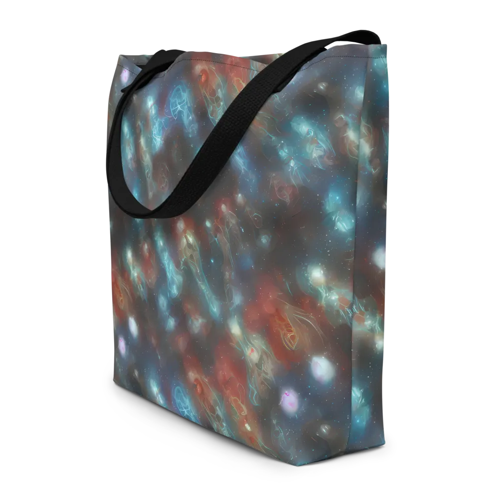 Astral Jellyfish on Large Tote Bag W/ Pocket — Front