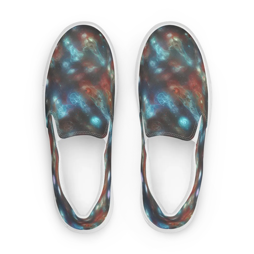 Astral Jellyfish on Women's Slip-On Canvas Shoes — Front