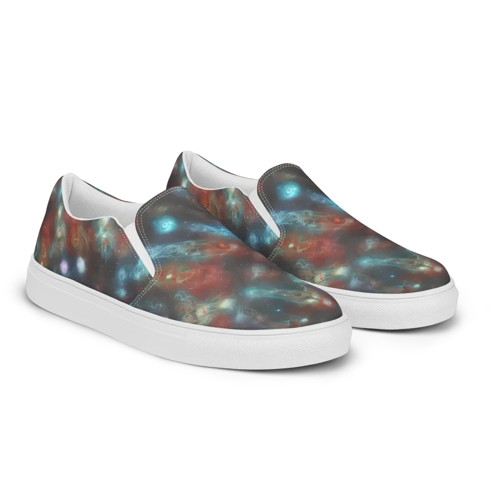 Astral Jellyfish on Women's Slip-On Canvas Shoes — Right Front