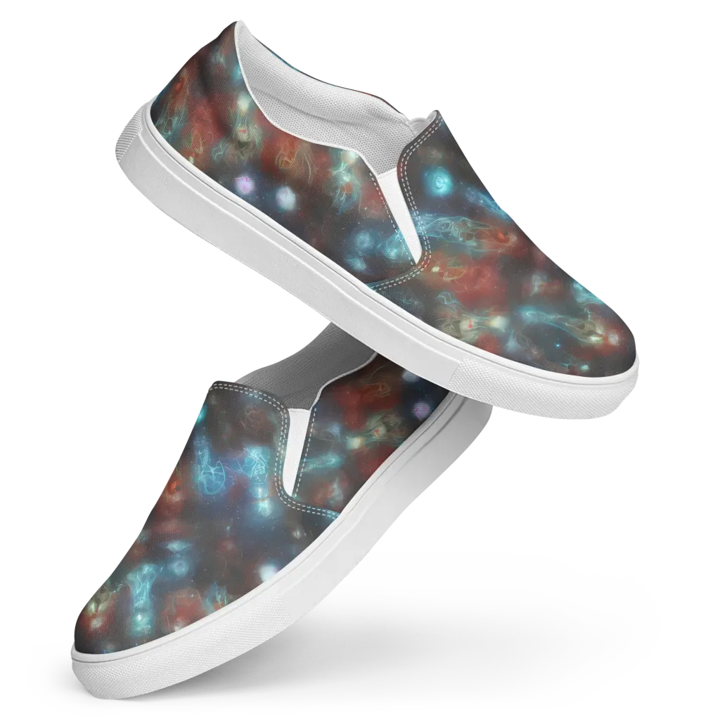 Astral Jellyfish on Women's Slip-On Canvas Shoes — Front