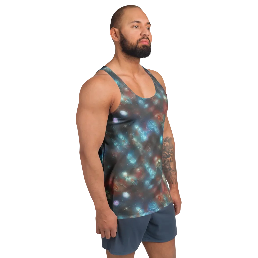 Astral Jellyfish on Men's Tank Top — Right Front
