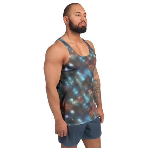 Astral Jellyfish on a Men's Tank Top