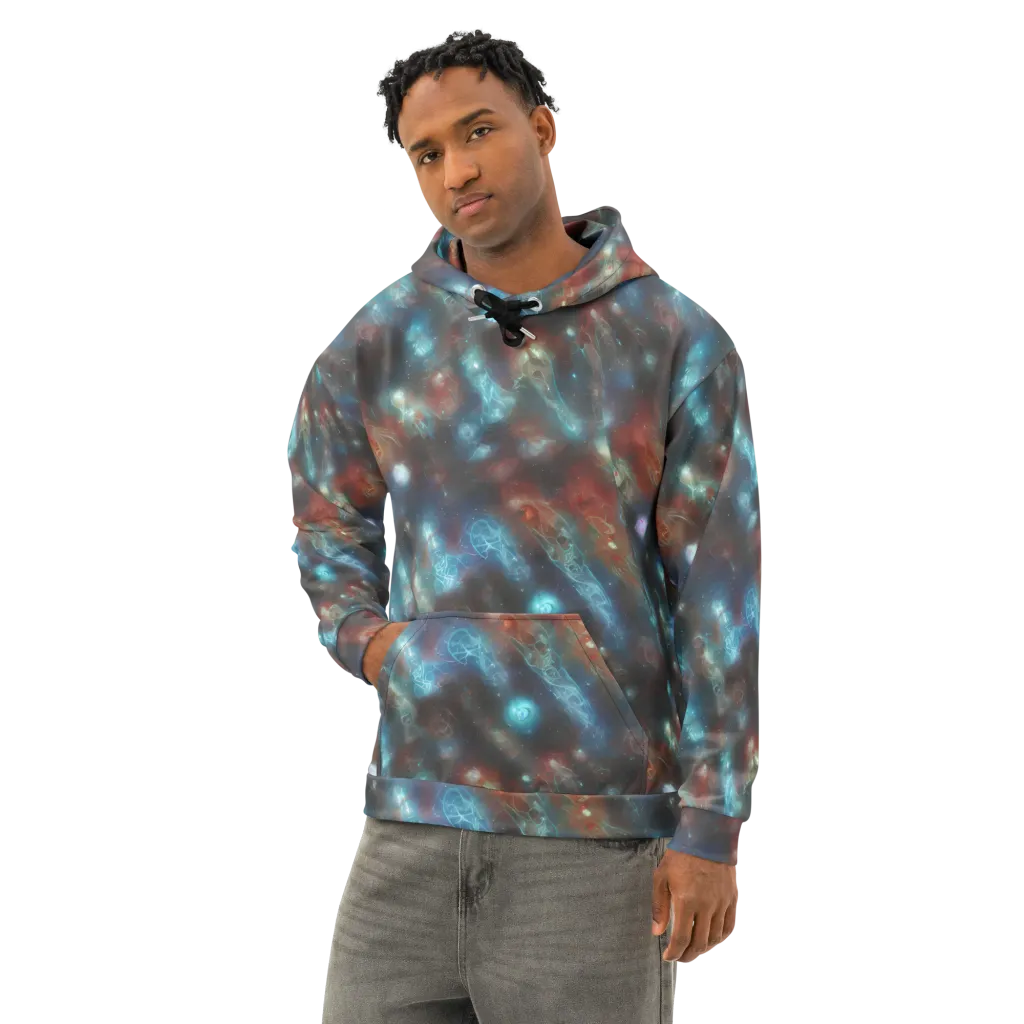Astral Jellyfish on Cotton Hoodie — Left Front
