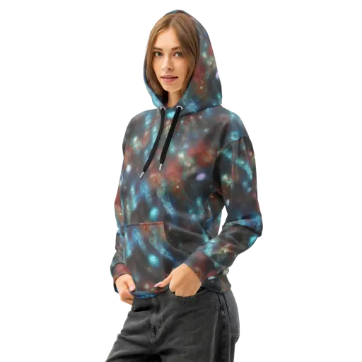 Astral Jellyfish on a Cotton Hoodie