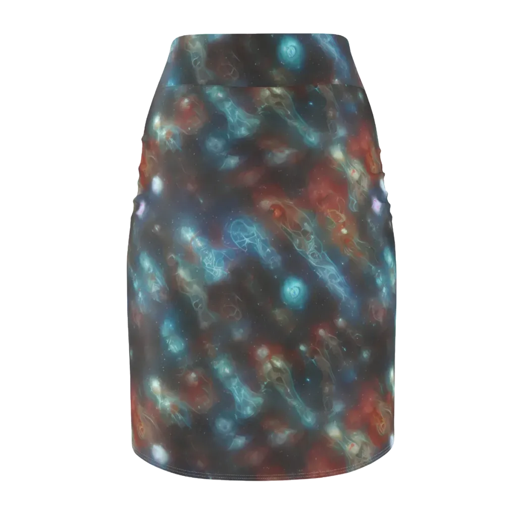 Astral Jellyfish on Pencil Skirt — Back