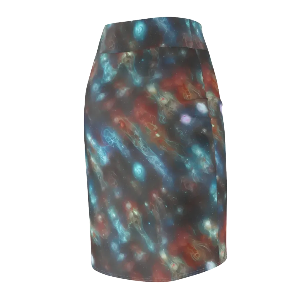 Astral Jellyfish on Pencil Skirt — Back Side