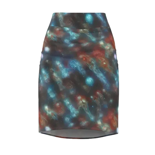 Astral Jellyfish on a Pencil Skirt