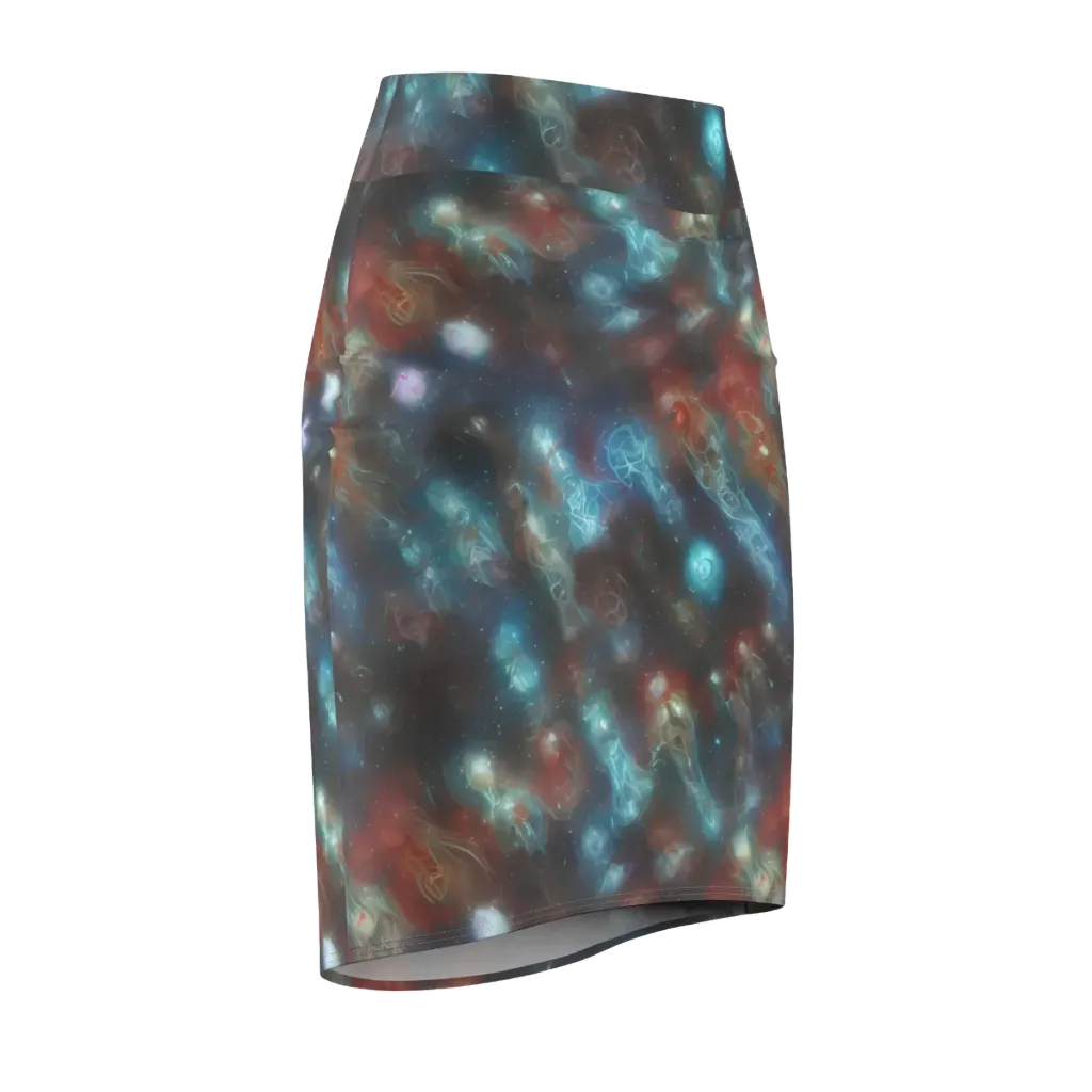 Astral Jellyfish on Pencil Skirt — Front Side