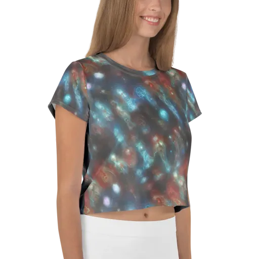 Astral Jellyfish on a Crop Tee