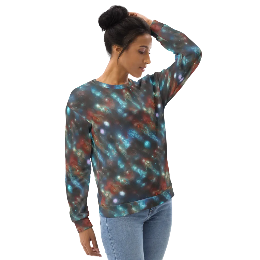 Astral Jellyfish on Sweatshirt — Right Front