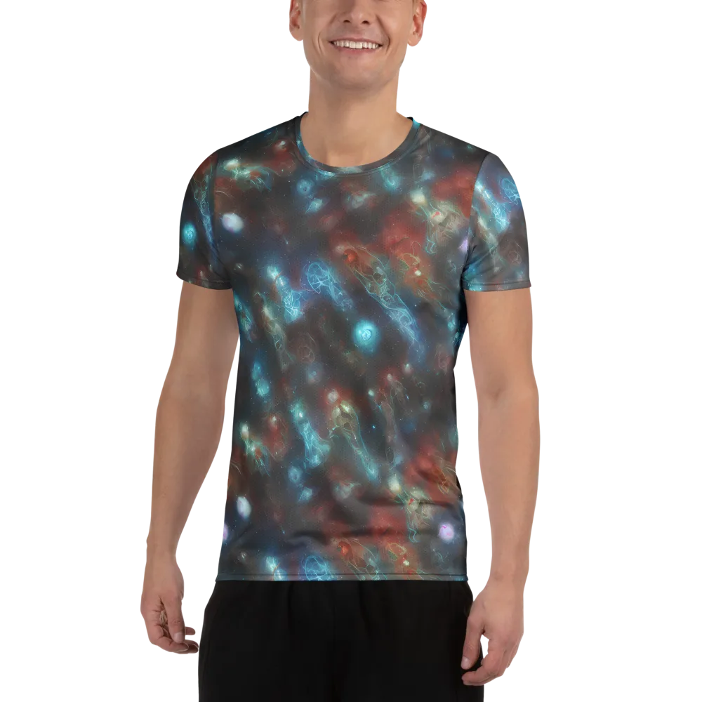 Astral Jellyfish on Men's Athletic T-Shirt — Front