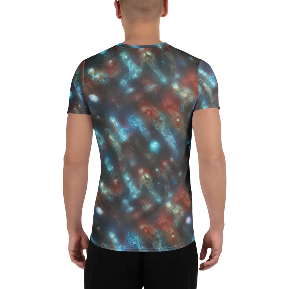 Astral Jellyfish on Men's Athletic T-Shirt — Back