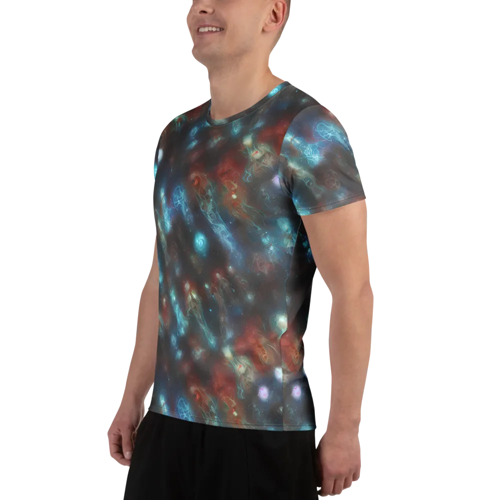 Astral Jellyfish on Men's Athletic T-Shirt — Left