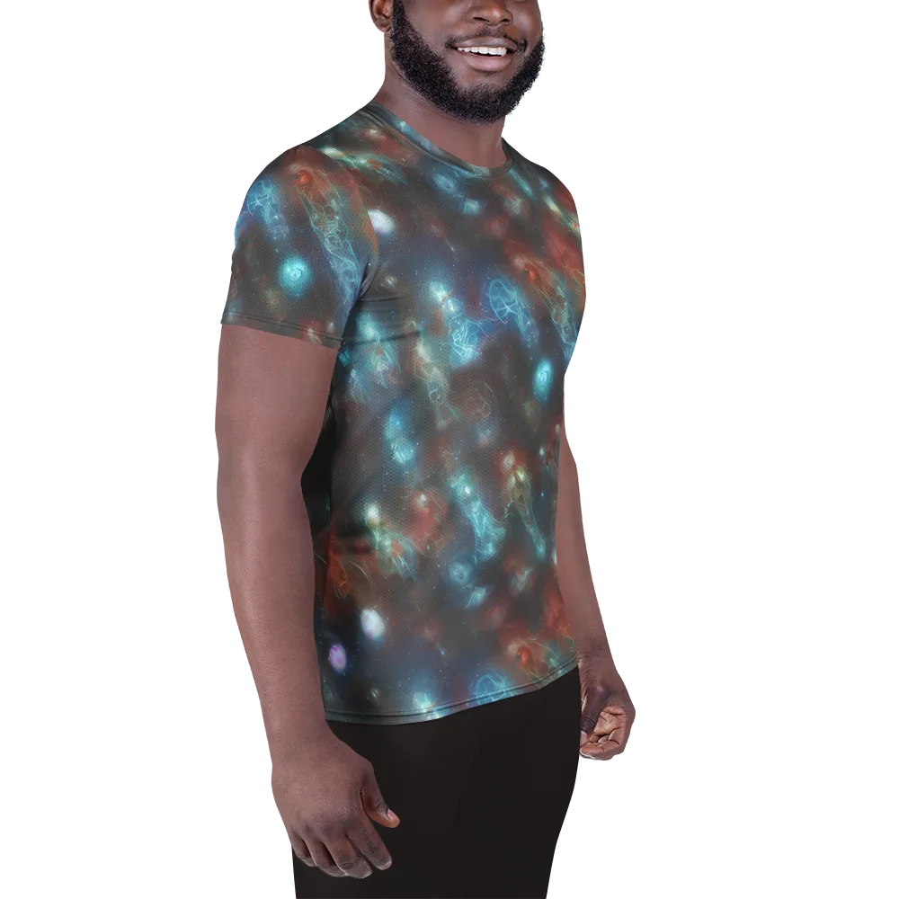 Astral Jellyfish on Men's Athletic T-Shirt — Right
