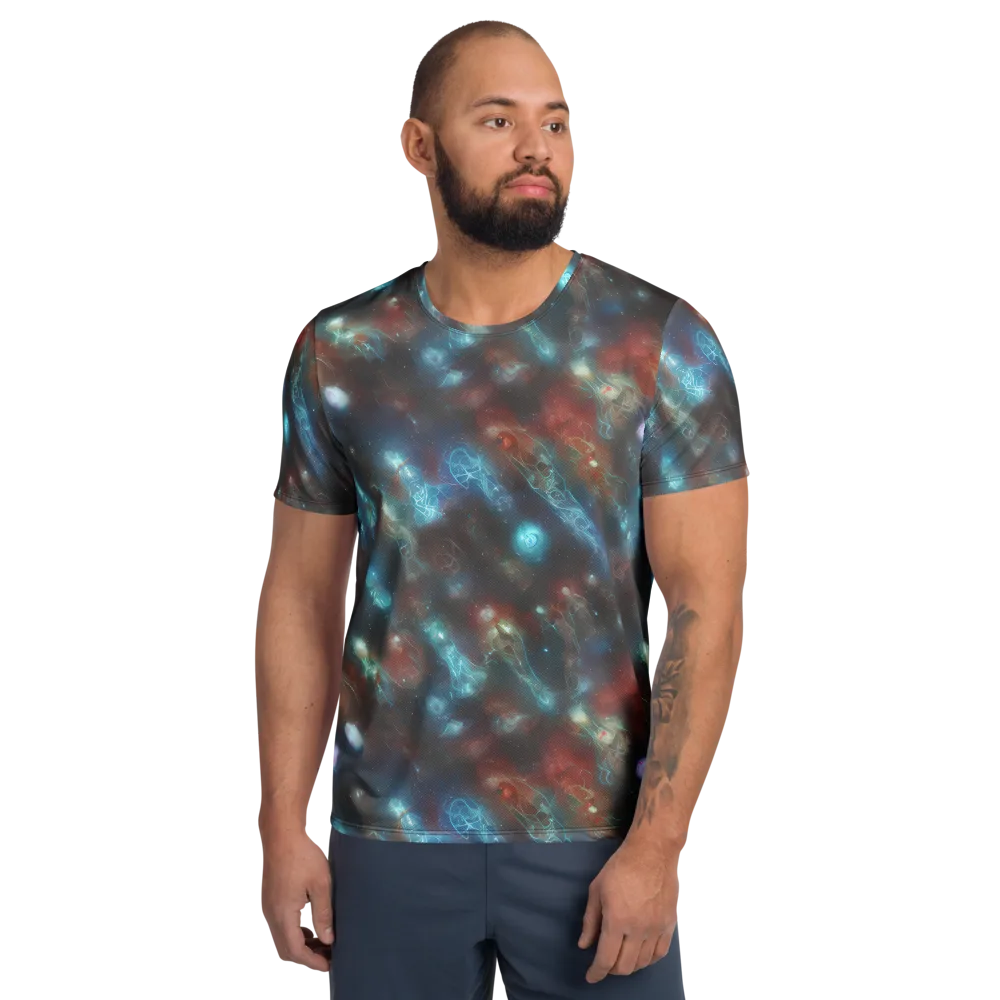 Astral Jellyfish on Men's Athletic T-Shirt — Front