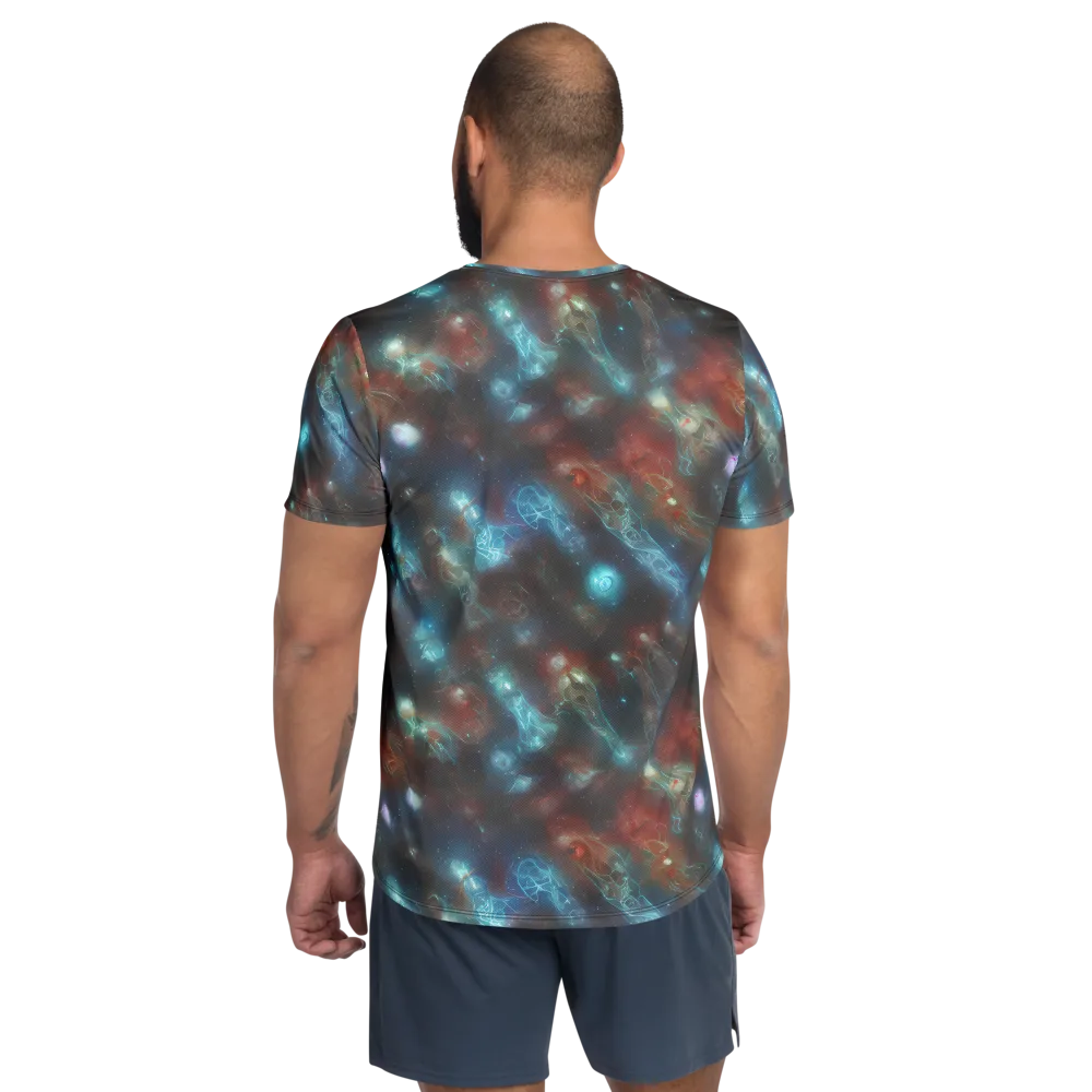 Astral Jellyfish on Men's Athletic T-Shirt — Back