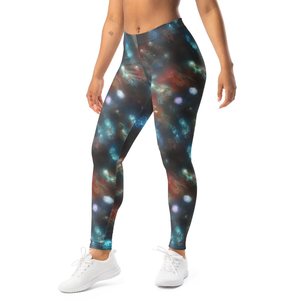 Astral Jellyfish on Leggings — Left Front
